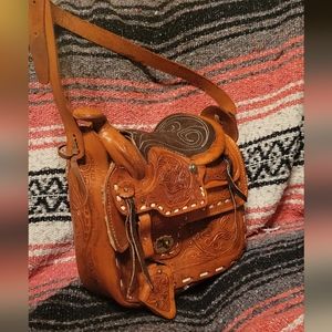 Authentic Leather Saddle Bag